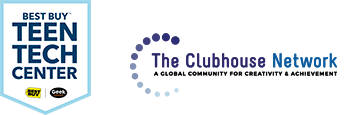 Best Buy Teen Tech Center and The Clubhouse Network logos