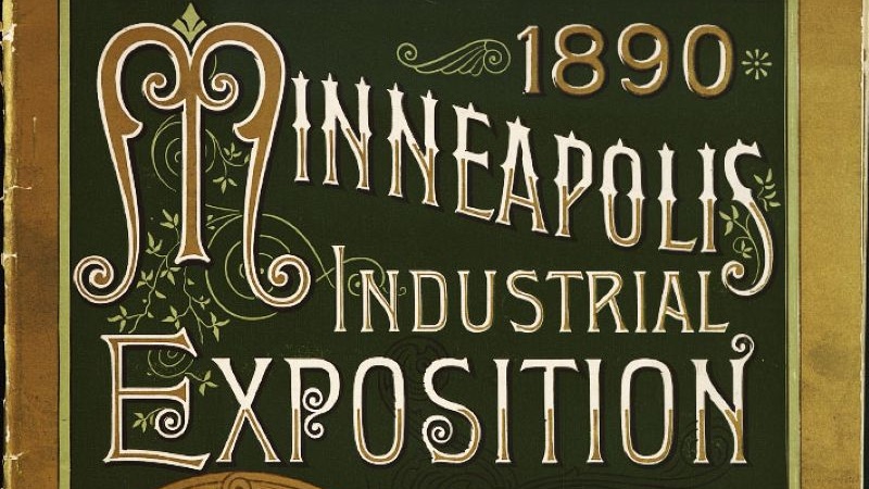 This trade catalog cover features the words "1890 Minneapolis Industrial Exposition."