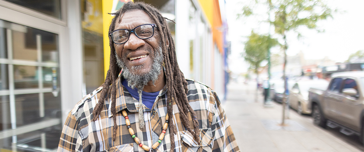 man standing outside